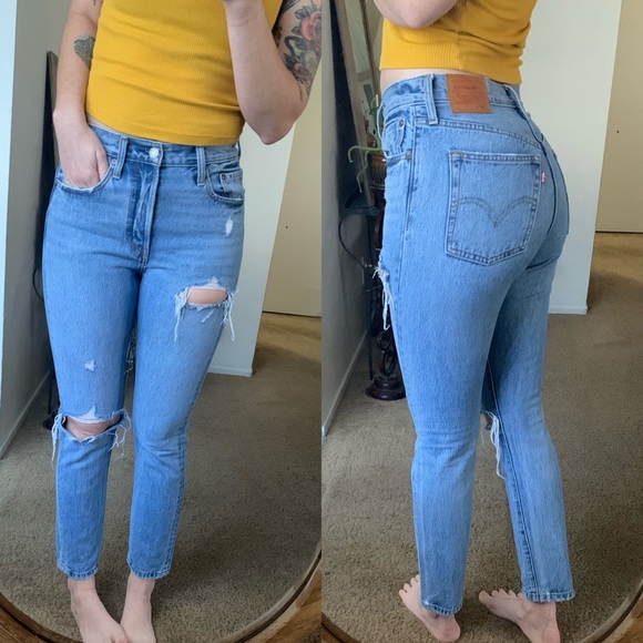 levis mom jeans ripped